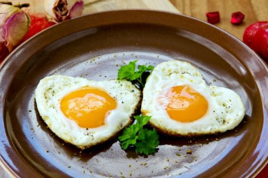 Heart shaped Fried Eggs