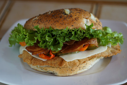Sandwich with Bacon, Lettuce and Tomatoes